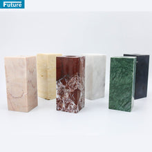 Load image into Gallery viewer, Europe Style Natural Marble Matt Cuboid Candlestick Six Colors Candle Holder Indoor Design Hotel Villa Decor
