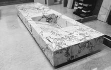Load image into Gallery viewer, MODERN vanity countertop with basin Wall Mount Sink Handmade luxury Calacatta Italian marble sink
