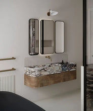 Load image into Gallery viewer, Custom Calacatta Viola Marble Wall Mount Sink Handmade Marble Bathroom Vanity Sink
